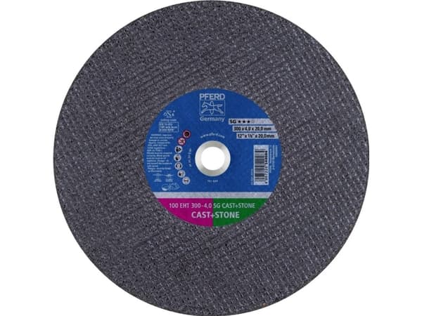 PFERD 100 EHT 300-4,0 SG CAST+STONE/20,0, Gjutjärn, PFERD, 2 cm, 30 cm, 6400 RPM, 20 styck