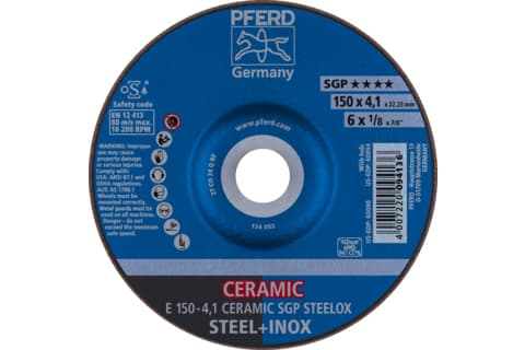 PFERD 62100150, Kutteskive, Flatt senter, Rustfritt stål, Stål, Alle merker, 2,22 cm, 15 cm