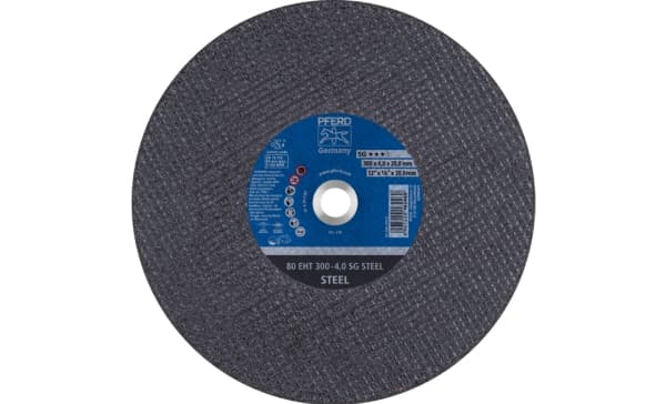 PFERD 80 EHT 300-4,0 SG STEEL/20,0, Teräs, valurauta, PFERD, 2 cm, 30 cm, 5100 rpm, 20 kpl