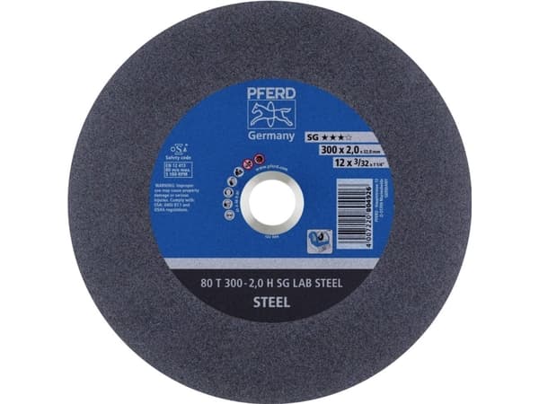 PFERD 80 T 300-2,0 H SG LAB STEEL/32,0, Teräs, valurauta, PFERD, 3,2 cm, 30 cm, 5100 rpm, 20 kpl