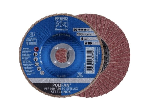 PFERD PFF 100 A 80 SG STEELOX/16,0, Metall, 15300 RPM, 10 cm, 10 styck