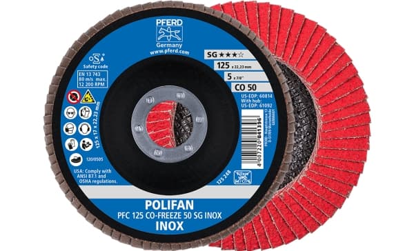 PFERD 67712550, 2,22 cm, 12,5 cm, 12200 RPM, 50 g, 10 stykker
