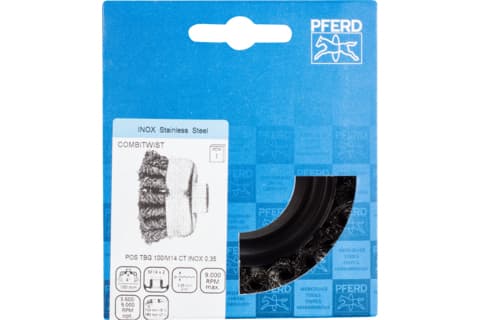 PFERD 43308063, Kuppiharja, 10 cm, 9000 RPM, 1 kpl