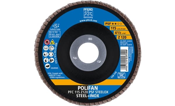 PFERD 67769115, 11,5 cm, 13300 RPM, 120 g, 10 stykker