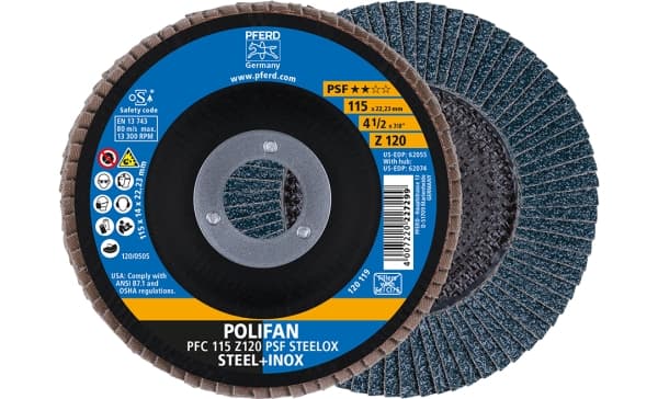 PFERD 67769115, 11,5 cm, 13300 RPM, 120 g, 10 stykker