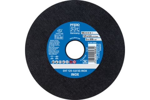 PFERD 61341096, Kutteskive, Flatt senter, Rustfritt stål, Alle merker, 2,22 cm, 12,5 cm