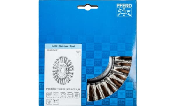 PFERD POS RBG 17813/22,2 CT INOX 0,35, 17,8 cm, 17,8 cm, Stål, Ikke-jernholdig metall, Bronse, Rustfritt stål, Aluminium, 9000 RPM