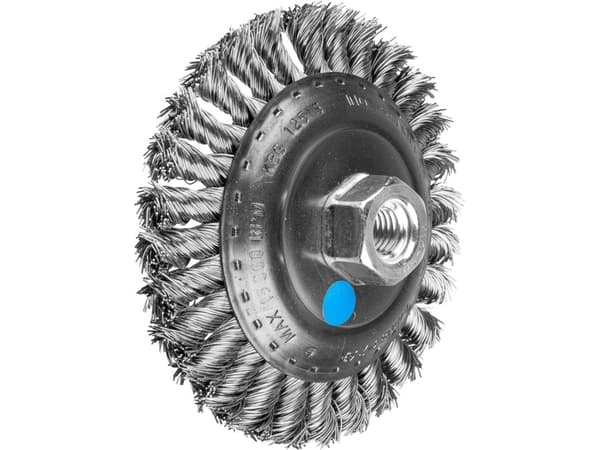PFERD POS KBG 12515/M14 INOX 0,50, 12,5 cm, 12,5 cm, teräs, metalli ilman rautaa, pronssi, ruostumaton teräs, alumiini, 15 000 rpm