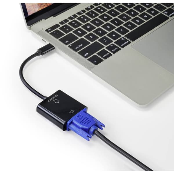 Renkforce RF-4679564 USB-C® / VGA Adapter [1x USB-C® hane - 1x VGA hona] Svart 10.00 cm