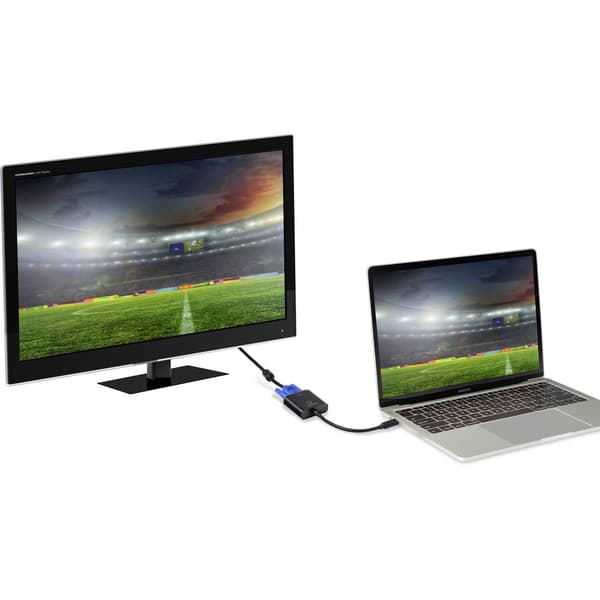 Renkforce RF-4679564 USB-C® / VGA Adapter [1x USB-C® hane - 1x VGA hona] Svart 10.00 cm