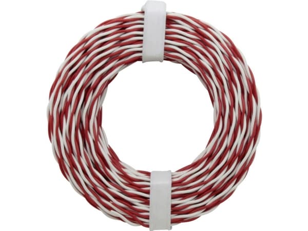 Donau Elektronik 205-10 Dørklokkeledning 2 x 0.2 mm² Rød/hvid 10 m