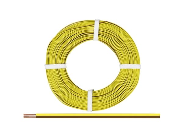 Donau Elektronik 225-380-25 Tråd 2 x 0.25 mm² Brun-gul 25 m