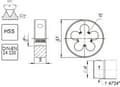 Miniatyrbilde 2 av 2: Fanar Die NPT 1" -11.1/2 DIN-24230 HSS 800 (N1-121001-4639)