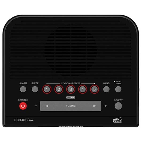 Klockradio Sangean DCR-89+ DAB+, FM Väckningsfunktion Svart