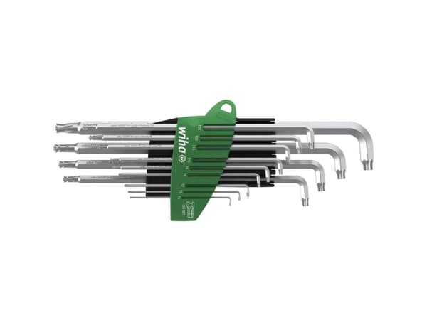 Wiha Indvendig-TORX Vinkelskruetrækker-sæt T 5, T 6, T 7, T 8, T 9, T 10, T 15, T 20, T 25, T 27, T 30, T 40, T 45 13 dele