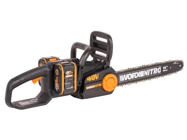 WORX WG385E, 40 cm, Borstlös, 18 m/s, Svart, Orange, Batteri, 4 Ah