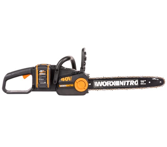 WORX WG385E, 40 cm, Borstlös, 18 m/s, Svart, Orange, Batteri, 4 Ah