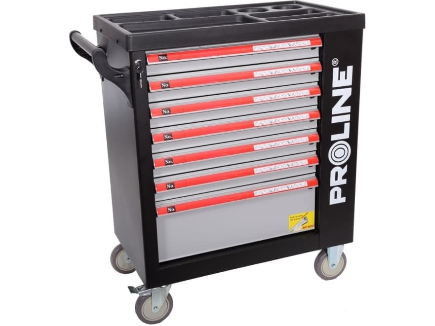 Proline Tool trolley Pro-Line 2 shelves, 7 drawers (33127) | CDON