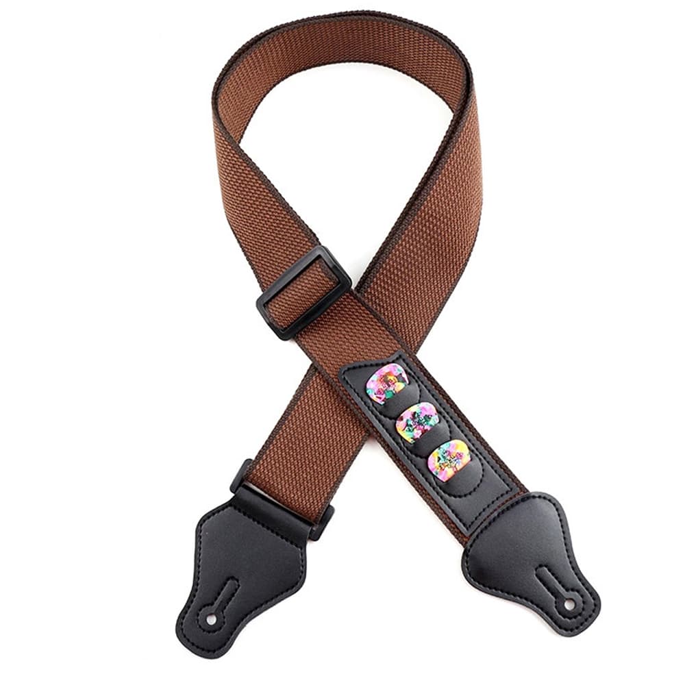 Axelrem till gitarr med tre plektrumfickor