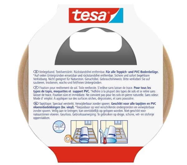 tesa POISTETTU 55735-00014-11 Mattoteippi Läpinäkyvä (L x S) 25 m x 50 mm 1 kpl