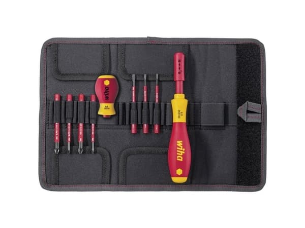 Wiha SlimVario® Set med utbytbara blad Kniv, Spade Pozidriv, Spade Phillips
