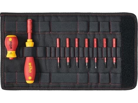 Wiha SlimVario® Set med utbytbara blad Kniv, Spade Pozidriv, Spade Phillips