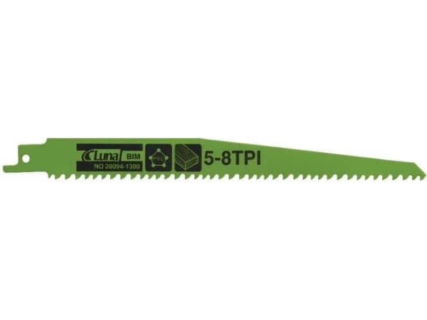 Luna Bi-metall sabelsagblad for tre og plast TPI 5/8 150mm 5 stk. (200941201)