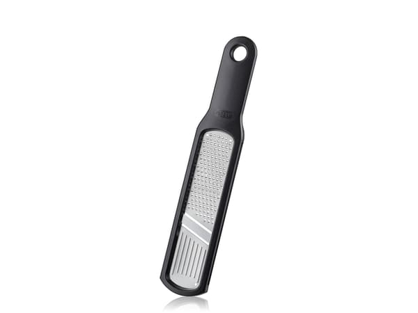 GEFU 50472, Flatt rivjern, Sort, Rustfritt stål, Plast, Rustfritt stål, Plast, Hengeløkke, 230 mm