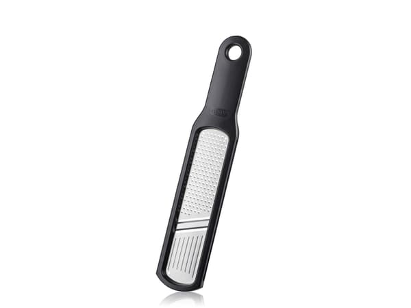 GEFU 50472, Flatt rivjern, Sort, Rustfritt stål, Plast, Rustfritt stål, Plast, Hengeløkke, 230 mm