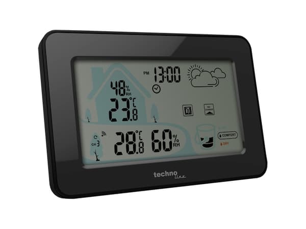 Technoline WS 9490, Musta, Lämpömittari sisäkäyttöön, Lämpömittari ulkokäyttöön, Lämpömittari, Lämpömittari, 5%, 1 °C