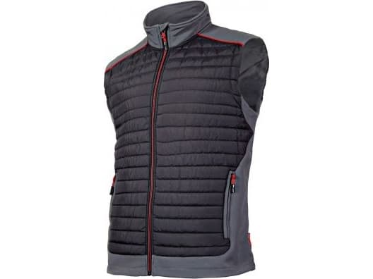 Lahti Pro isolert ermeløs jakke svart, grå, rød, 2XL (L4130705)