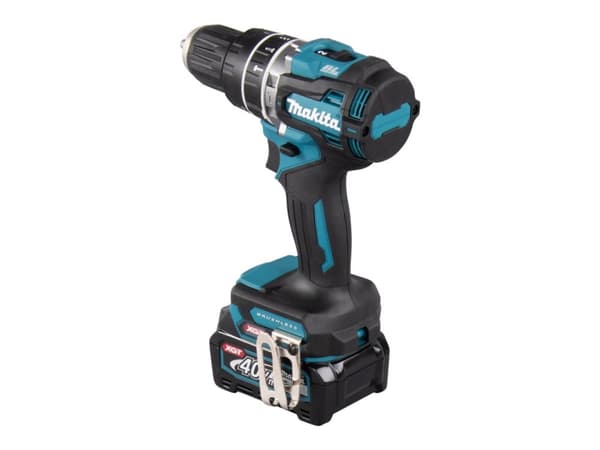 Makita - Hammerbor/driver - trådløs - 2 hastigheter - nøkkelfri borhylse 13 mm - 64 N·m - 2 batterier, inkludert lader - 40 V
