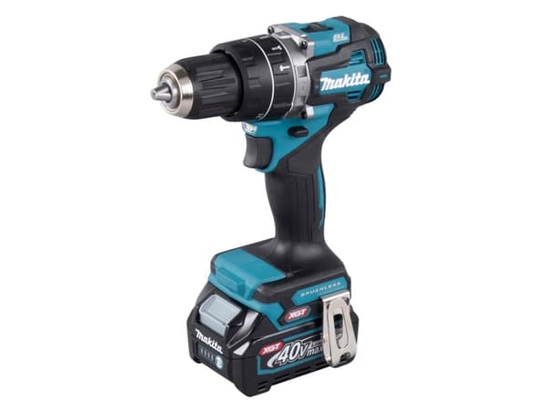Makita - Hammerbor/driver - trådløs - 2 hastigheter - nøkkelfri borhylse 13 mm - 64 N·m - 2 batterier, inkludert lader - 40 V