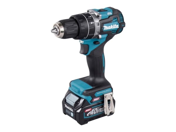 Makita - Hammerbor/driver - trådløs - 2 hastigheter - nøkkelfri borhylse 13 mm - 64 N·m - 2 batterier, inkludert lader - 40 V