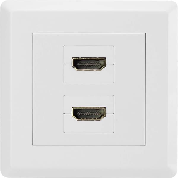 Renkforce RF-4724258 HDMI Adapter [2x HDMI hona - 2x HDMI hona] Vit guldpläterad kontakt