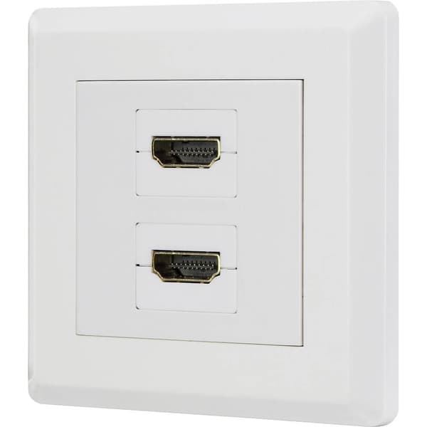 Renkforce RF-4724258 HDMI Adapter [2x HDMI hona - 2x HDMI hona] Vit guldpläterad kontakt
