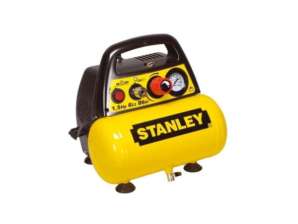 STANLEY 6L 1.5hp 8Bar 180l/min oljefri kompressor