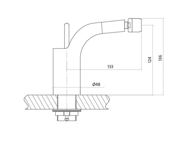Cersanit Luvio stående bidet blandebatteri krom (S951-017)