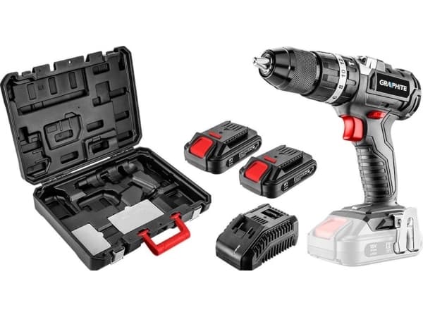 Grafitt batteridrevet borehammer/driverenergi + 18V, Li-Ion, 13 (58G020-SET2)