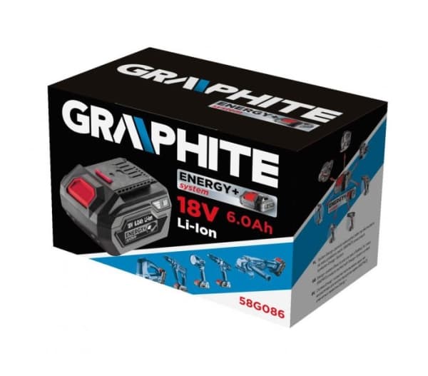 Graphite 58G086, Batteri, Litium-Ion (Li-Ion), 6 Ah, 18 V, Universal, Svart
