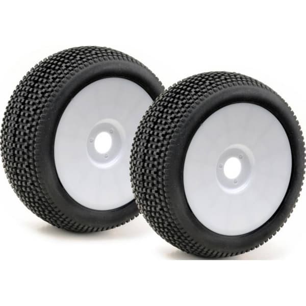 Absima 1:8 Buggy Kompletta hjul Minipin Disk Vit 1 par