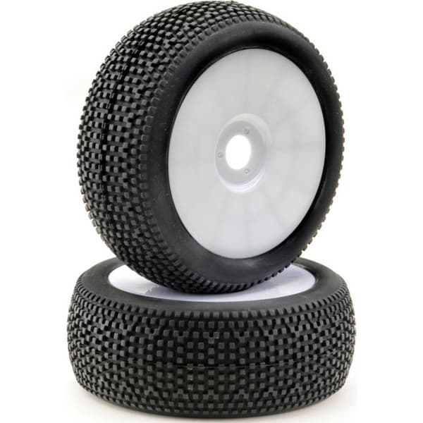 Absima 1:8 Buggy Kompletta hjul Minipin Disk Vit 1 par