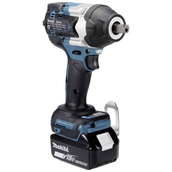 Makita DTW701RTJ Slagskruvdragare batteri 700 Nm 18 V Antal batterier som ingår 2 5 Ah inkl. 2x batterier, inkl. laddar