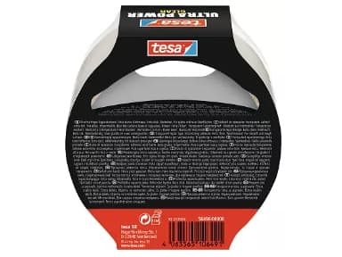 TESA Ultra Power, Läpinäkyvä, Korjaus, Polypropeeni (PP), Metalli, PVC-muovi, Karkea, Tasainen, 35 N/cm