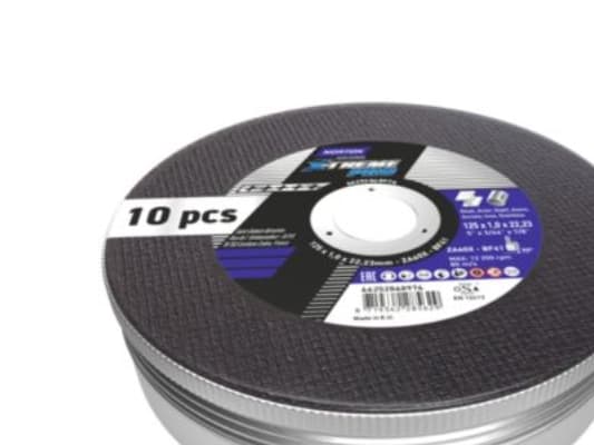 Skæreskive 125x1,0mm - Norton X-treme Pro, TWSET ZA60ZZ T41, dåse med 10 stk