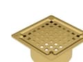 Miniatyrbilde 1 av 2: Blücher overdel SQUARE - Uden bærering, messingfarvet, til beton, 145x145mm, Stål