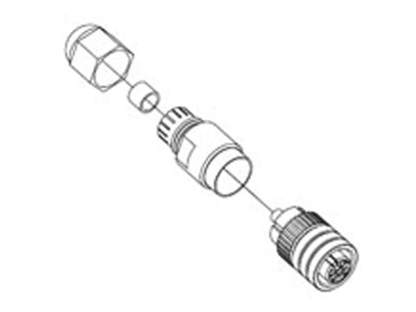 Molex 1200710035 Micro-Change M12 Single Keyway With Pg7 Cable Fitting