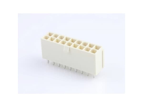 Molex infälld uttagslist (standard) Totalt antal poler 18 Rutmått: 4,20 mm 874271842 1 st Bulk