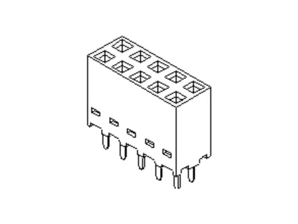 Molex Inbyggd sockellist (standard) Totalt antal poler 16 Rastermått: 2,54 mm 901512116 1 st Rör