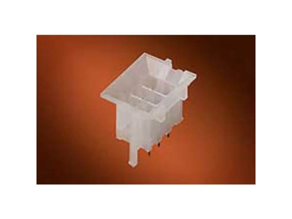 Molex 15286041 Mini-Fit BMI Header, 4.20mm Pitch, Dual Row, Vertical, with Snap-in Plastic Peg PCB Lock, 4 Circuits, PA